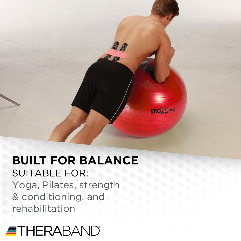 Boost balance, strengthen your core, and enhance flexibility with the THERABAND Pro Series Exercise Ball – anti-burst, professional-grade, versatile for yoga, Pilates, stability, and home or gym workouts.