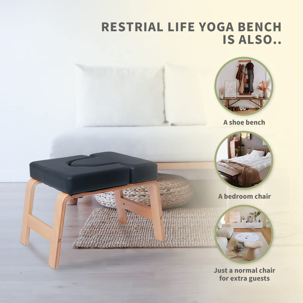 Build strength, improve balance, and relieve stress safely with the Restrial Life Yoga Headstand Bench—perfect for beginners and experts alike, offering comfort, stability, and total-body benefits at home or gym.