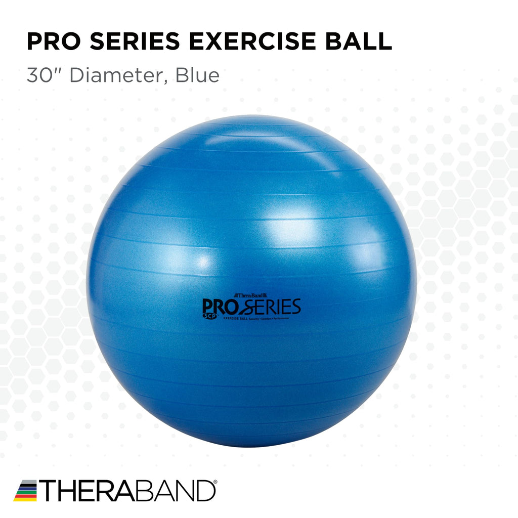 Boost balance, strengthen your core, and enhance flexibility with the THERABAND Pro Series Exercise Ball – anti-burst, professional-grade, versatile for yoga, Pilates, stability, and home or gym workouts.
