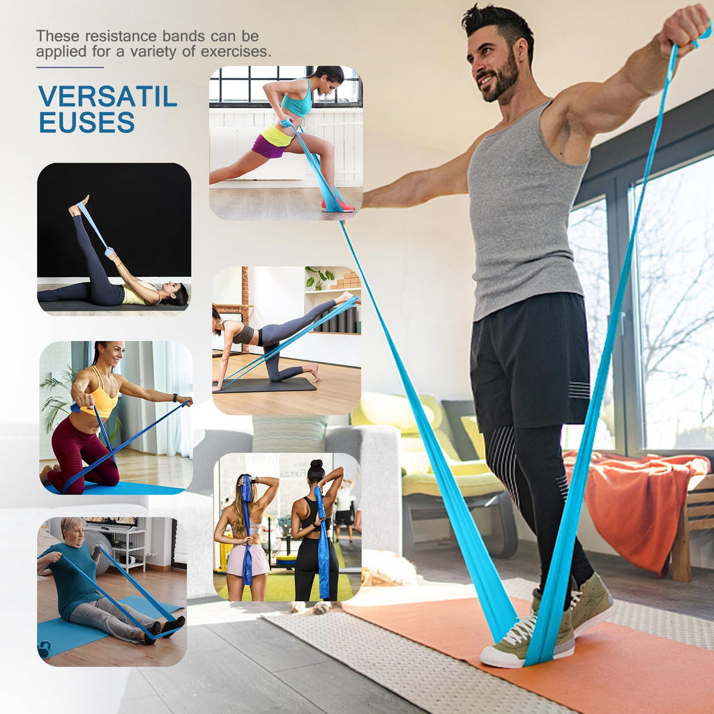 Build strength, tone muscles, and recover faster with 5 levels of professional resistance bands—durable, latex-free, portable, and perfect for home workouts, Pilates, yoga, or physical therapy.