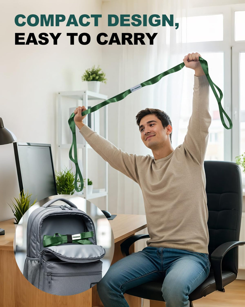 Boost flexibility, recover faster, and stretch safely with the Trideer 10-Loop Stretching Strap – durable, non-elastic, versatile for yoga, Pilates, physical therapy, and home or gym workouts.