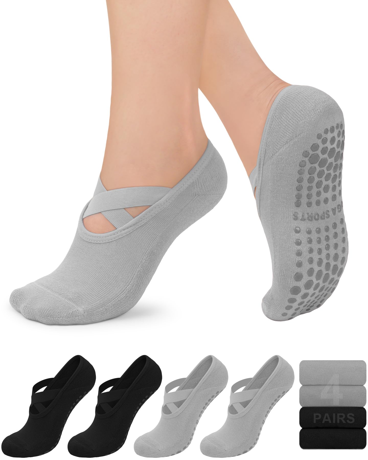 Stay safe, stable, and stylish with non-slip Pilates socks—breathable, cushioned, and perfect for yoga, barre, studio workouts, or home use. Comfort and grip in every step.