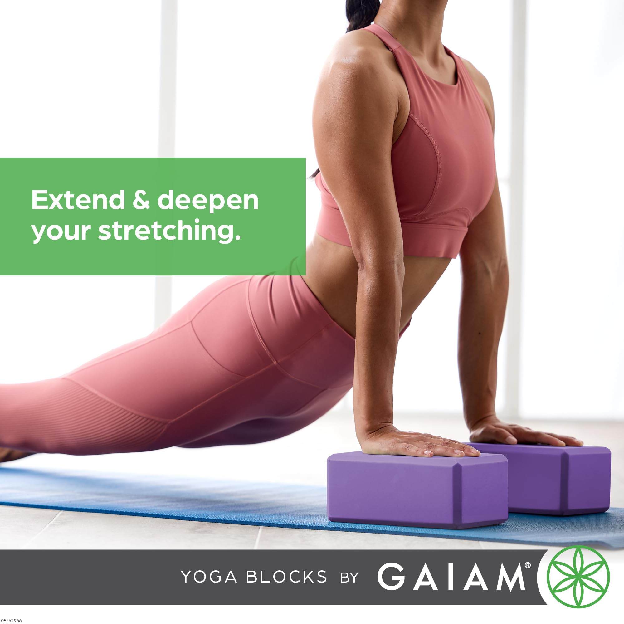 nhance stability, balance, and flexibility with the Gaiam Yoga Block & Strap Combo – durable, non-slip foam block and cotton strap help deepen stretches and safely modify poses for all skill levels.