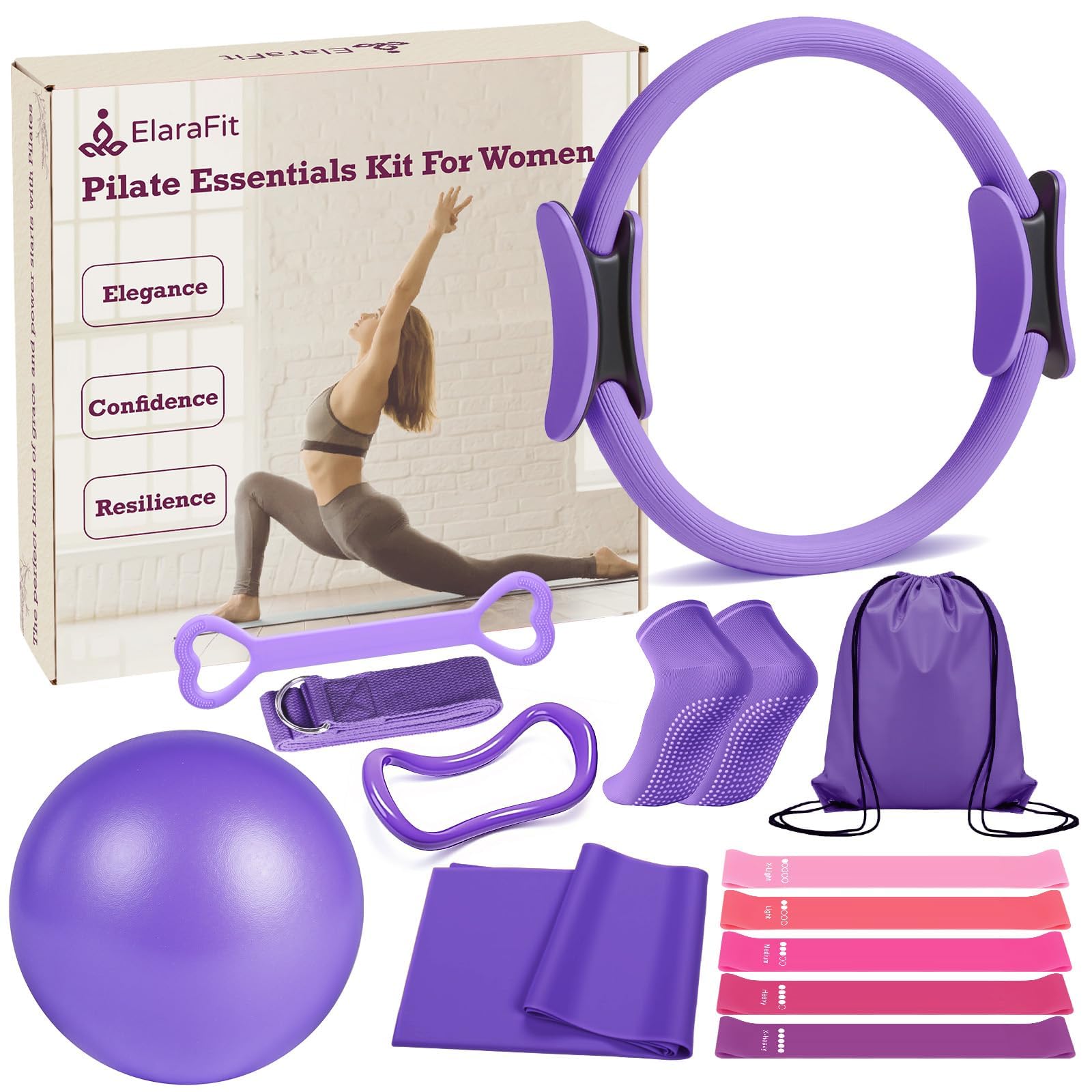 Achieve full-body toning, strength, and flexibility anywhere with the Home Pilates Kit—durable, all-in-one, non-slip, and portable, perfect for beginners and advanced Pilates enthusiasts alike.