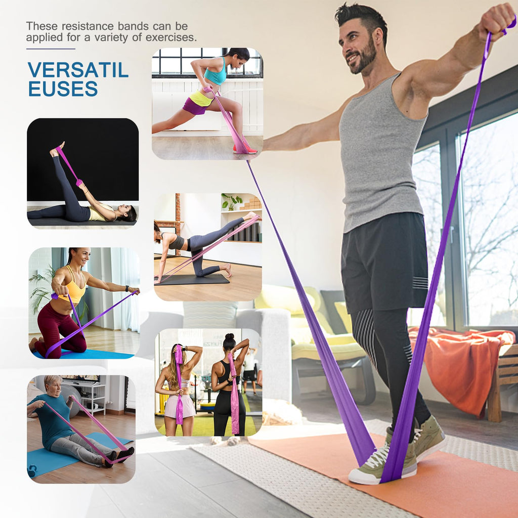 Build strength, tone muscles, and recover faster with 5 levels of professional resistance bands—durable, latex-free, portable, and perfect for home workouts, Pilates, yoga, or physical therapy.