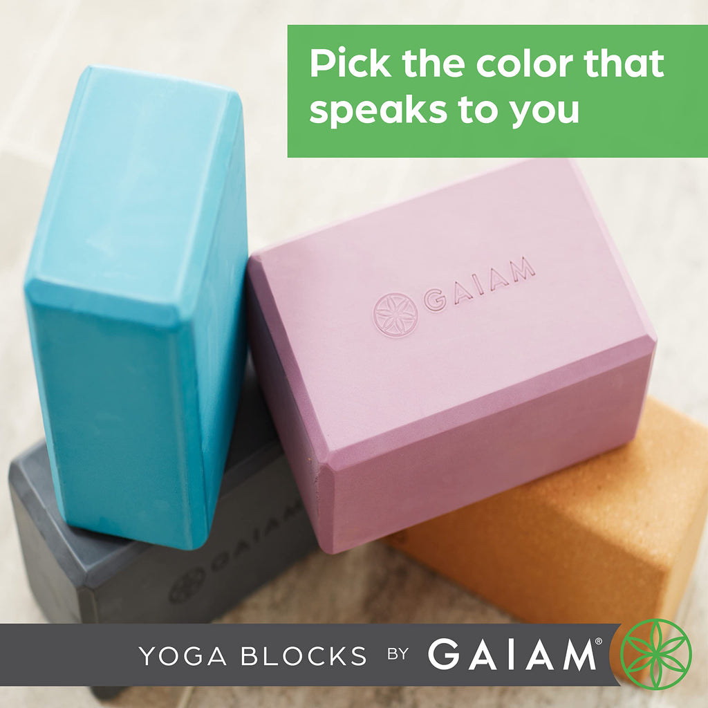 nhance stability, balance, and flexibility with the Gaiam Yoga Block & Strap Combo – durable, non-slip foam block and cotton strap help deepen stretches and safely modify poses for all skill levels.