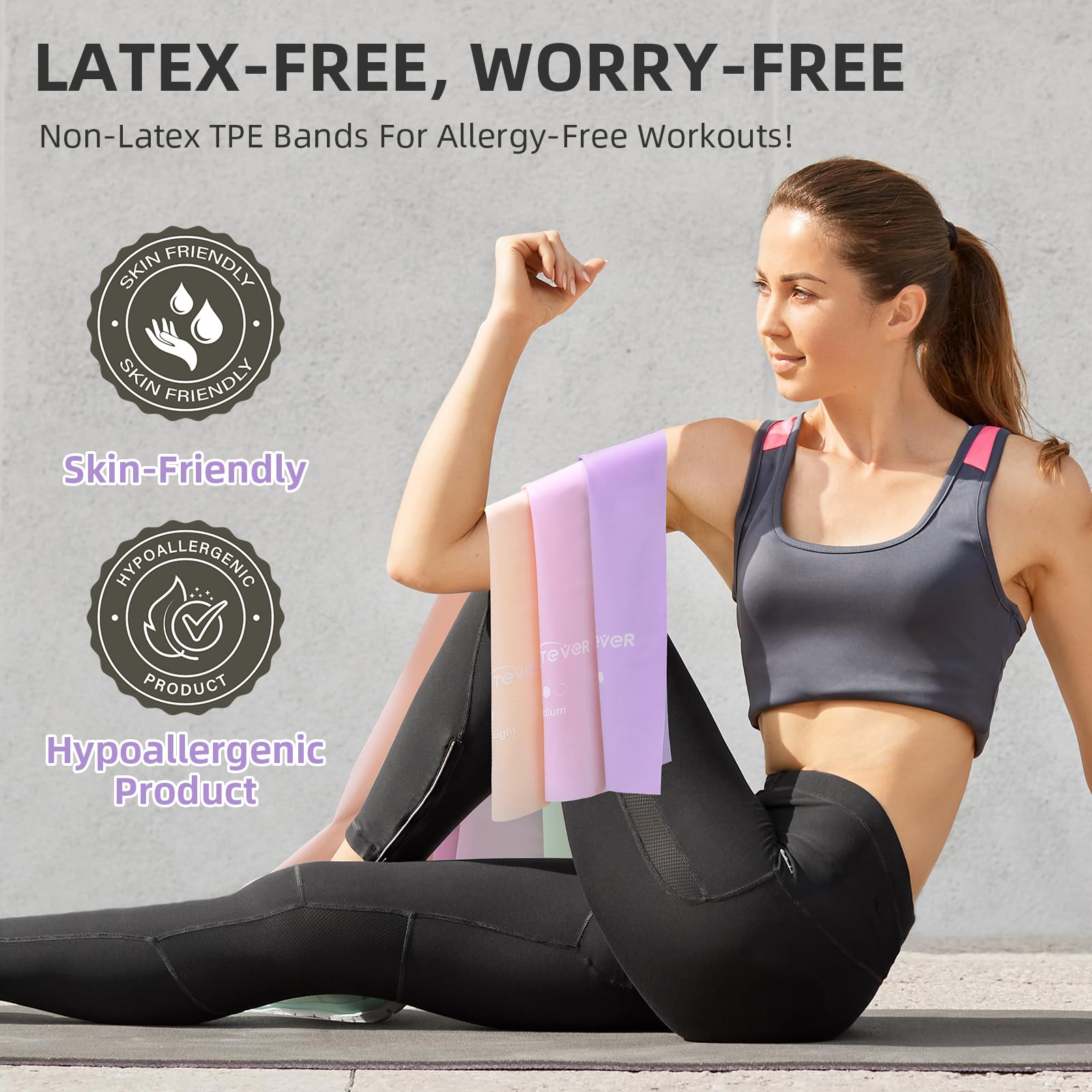 Strengthen, stretch, and recover anywhere with these hypoallergenic TPE resistance bands—lightweight, portable, and designed for full-body training, rehab, Pilates, yoga, and everyday fitness.