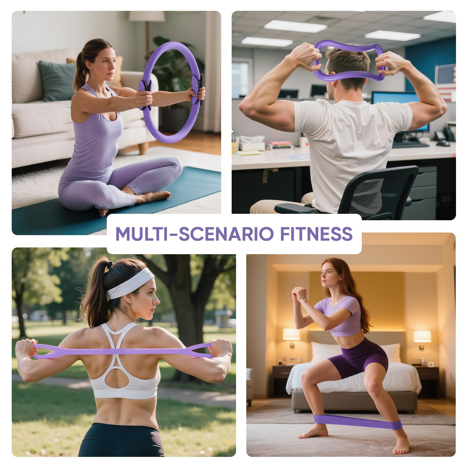 Achieve full-body toning, strength, and flexibility anywhere with the Home Pilates Kit—durable, all-in-one, non-slip, and portable, perfect for beginners and advanced Pilates enthusiasts alike.