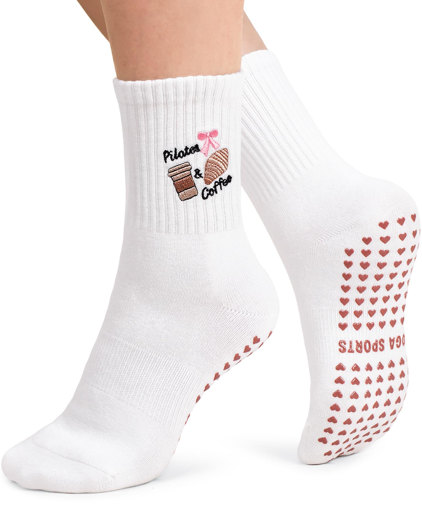 Stay safe, stable, and stylish with non-slip Pilates socks—breathable, cushioned, and perfect for yoga, barre, studio workouts, or home use. Comfort and grip in every step.