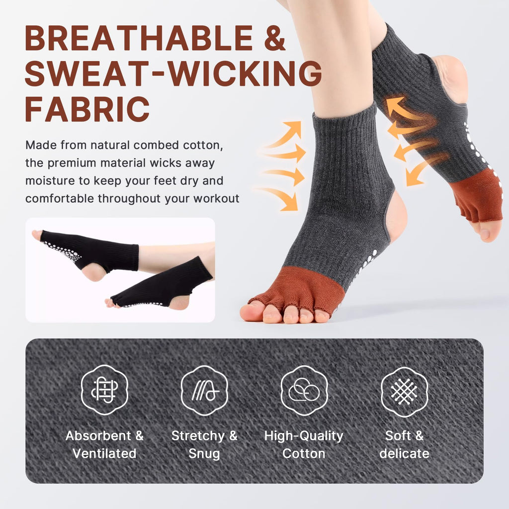 Train with confidence and comfort—these non-slip Pilates yoga socks deliver secure grip, breathable support, and stylish design for every workout, from barre to yoga and beyond.