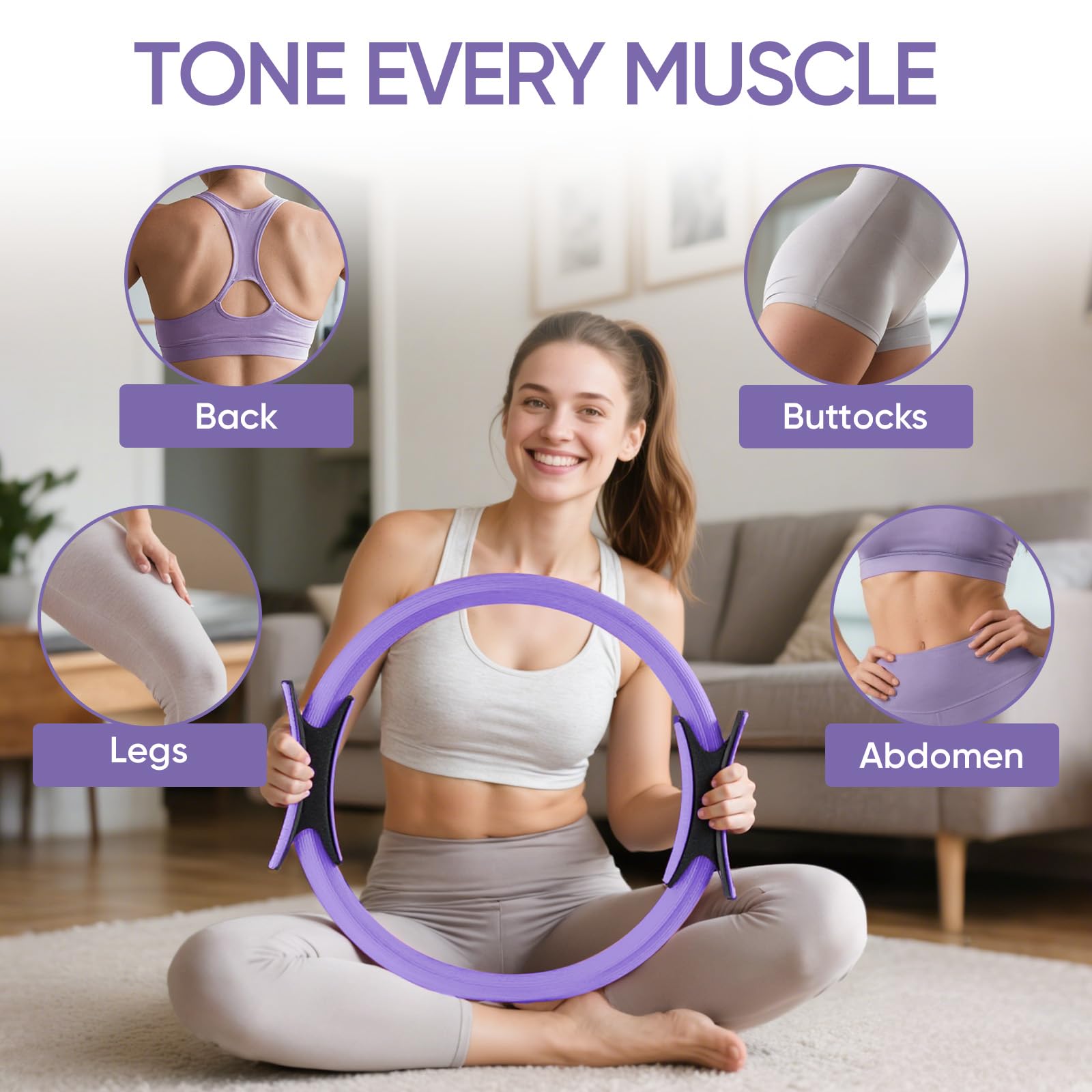 Achieve full-body toning, strength, and flexibility anywhere with the Home Pilates Kit—durable, all-in-one, non-slip, and portable, perfect for beginners and advanced Pilates enthusiasts alike.