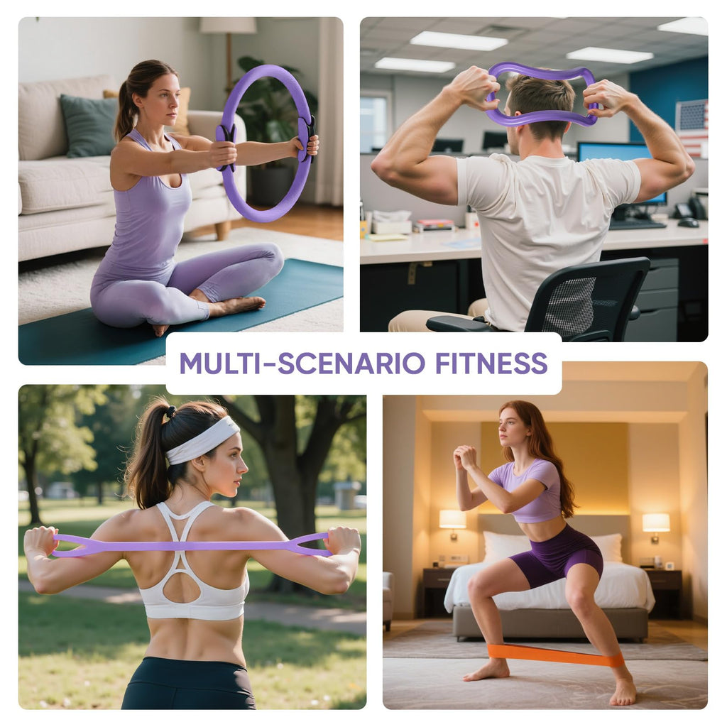 Achieve full-body toning, strength, and flexibility anywhere with the Home Pilates Kit—durable, all-in-one, non-slip, and portable, perfect for beginners and advanced Pilates enthusiasts alike.