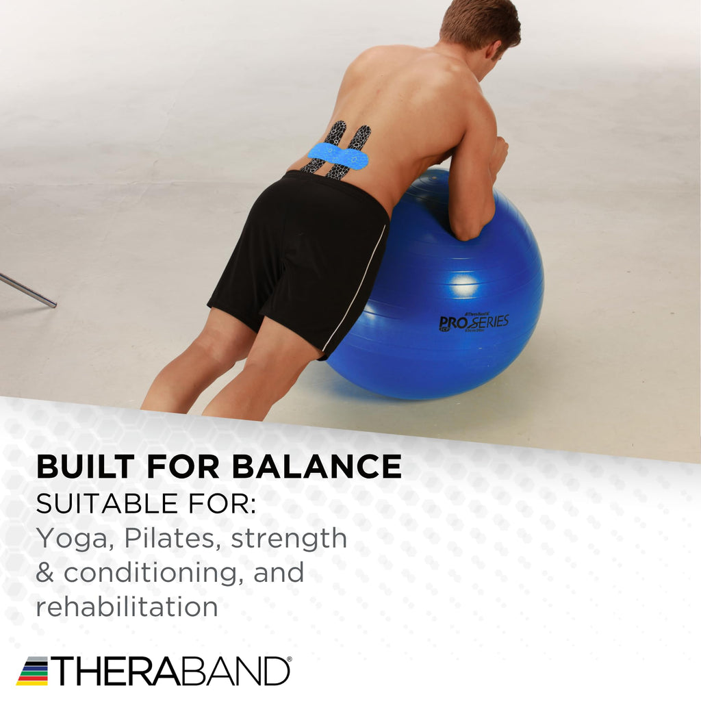Boost balance, strengthen your core, and enhance flexibility with the THERABAND Pro Series Exercise Ball – anti-burst, professional-grade, versatile for yoga, Pilates, stability, and home or gym workouts.