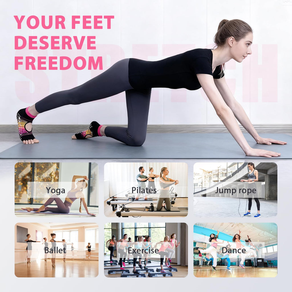 Train with confidence and comfort—these non-slip Pilates yoga socks deliver secure grip, breathable support, and stylish design for every workout, from barre to yoga and beyond.