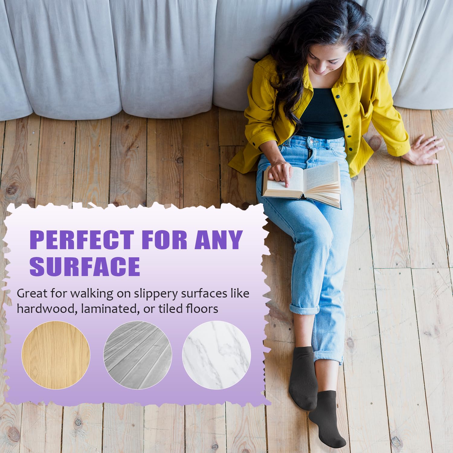 Stay safe, stable, and stylish with non-slip Pilates socks—breathable, cushioned, and perfect for yoga, barre, studio workouts, or home use. Comfort and grip in every step.