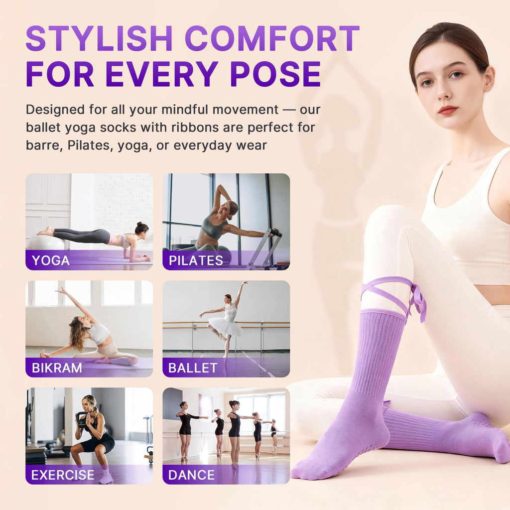 Train with confidence and comfort—these non-slip Pilates yoga socks deliver secure grip, breathable support, and stylish design for every workout, from barre to yoga and beyond.