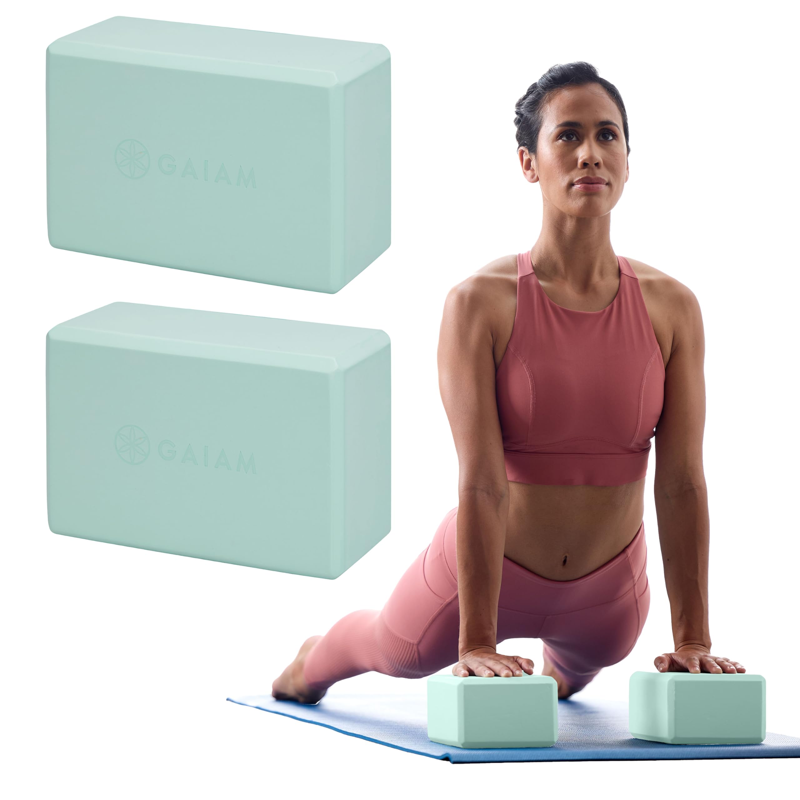 nhance stability, balance, and flexibility with the Gaiam Yoga Block & Strap Combo – durable, non-slip foam block and cotton strap help deepen stretches and safely modify poses for all skill levels.