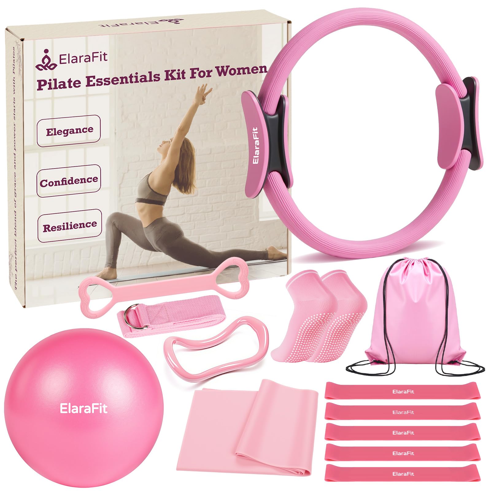 Achieve full-body toning, strength, and flexibility anywhere with the Home Pilates Kit—durable, all-in-one, non-slip, and portable, perfect for beginners and advanced Pilates enthusiasts alike.