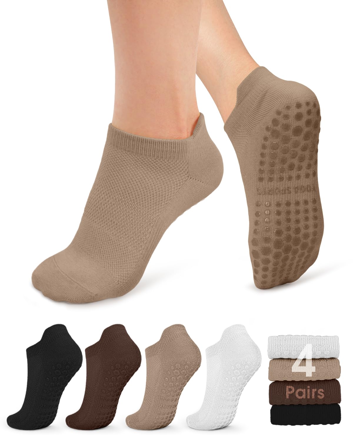 Stay safe, stable, and stylish with non-slip Pilates socks—breathable, cushioned, and perfect for yoga, barre, studio workouts, or home use. Comfort and grip in every step.