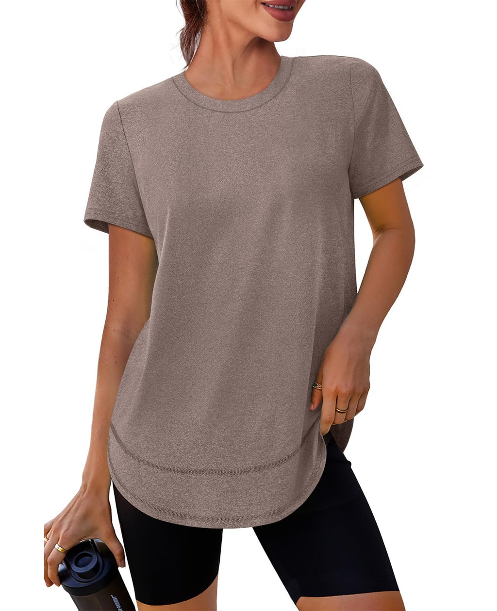 Stay cool, protected, and stylish with this UPF 50+ quick-dry workout shirt—lightweight, breathable, and flexible for yoga, running, hiking, or any active lifestyle.