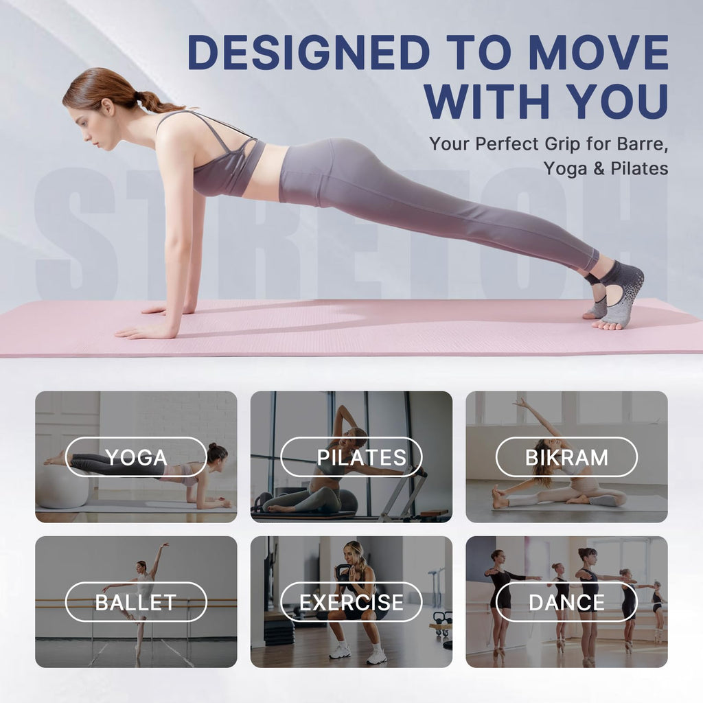 Train with confidence and comfort—these non-slip Pilates yoga socks deliver secure grip, breathable support, and stylish design for every workout, from barre to yoga and beyond.