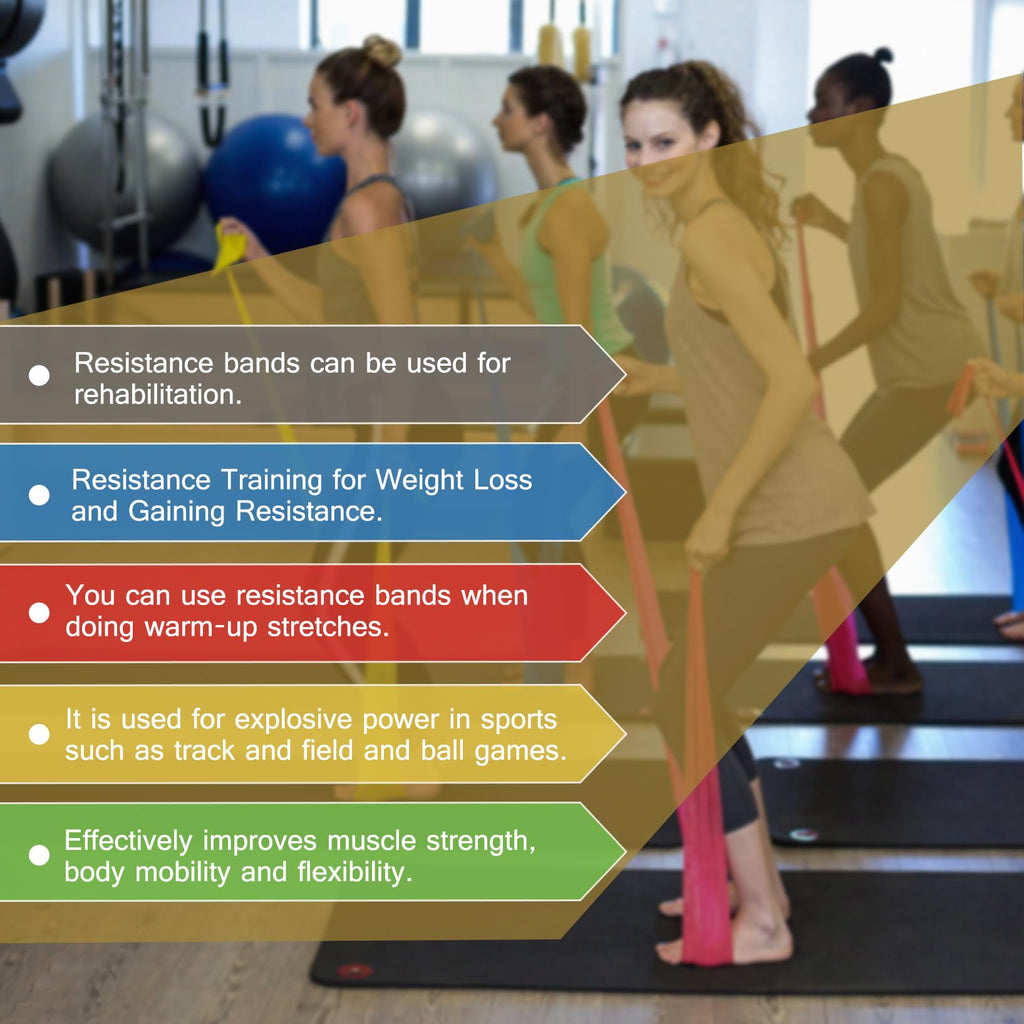 Build strength, tone muscles, and recover faster with 5 levels of professional resistance bands—durable, latex-free, portable, and perfect for home workouts, Pilates, yoga, or physical therapy.
