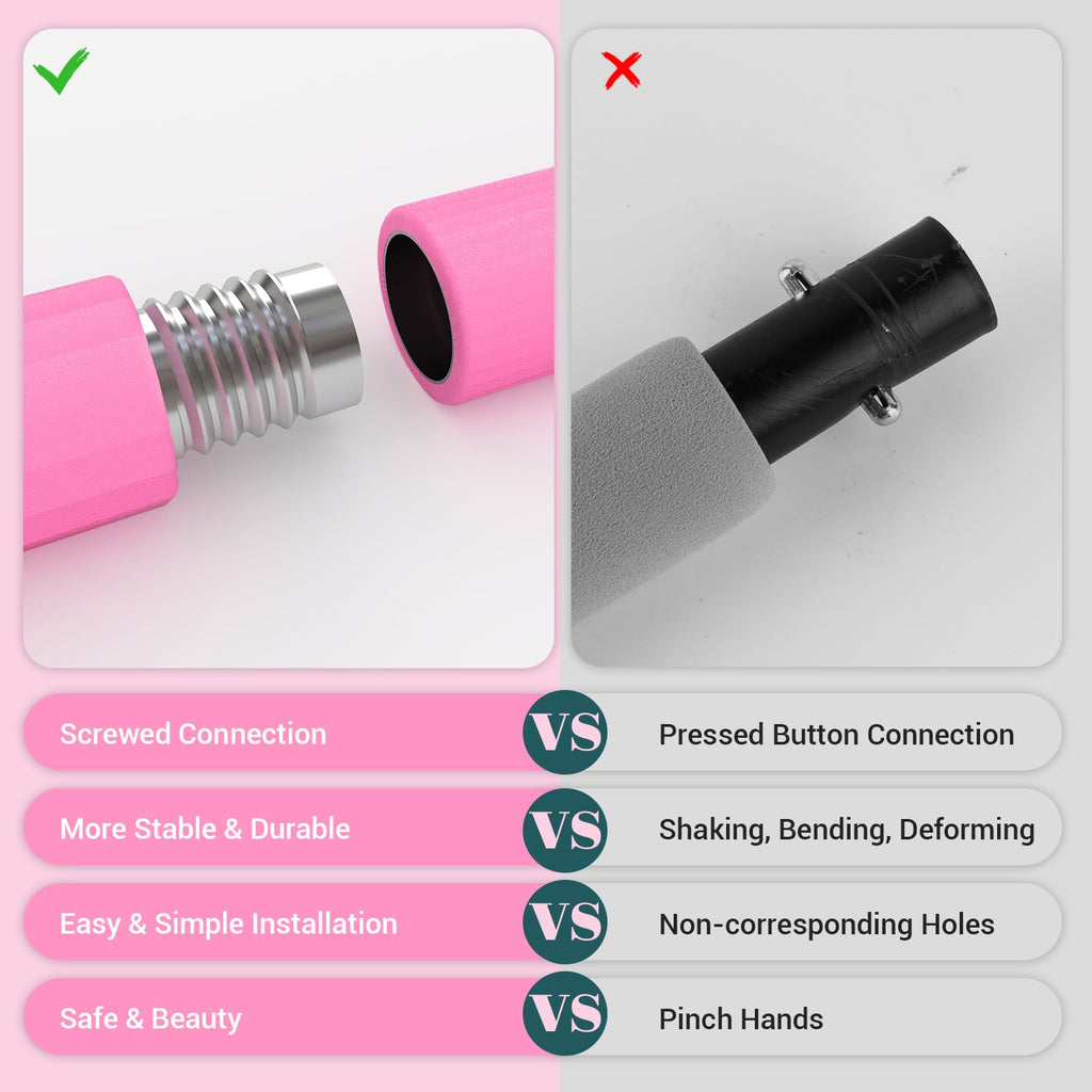 Achieve full-body strength, flexibility, and toning anywhere with the COFOF Pilates Bar Kit – adjustable resistance bands, padded handles, and portable design make home, travel, and outdoor workouts easy and effective.