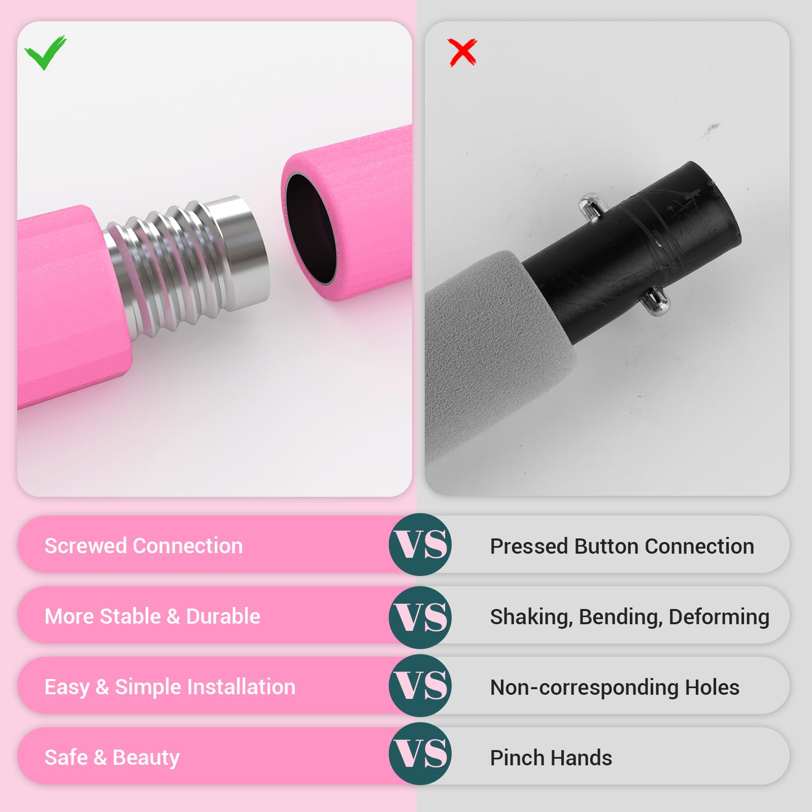 Achieve full-body strength, flexibility, and toning anywhere with the COFOF Pilates Bar Kit – adjustable resistance bands, padded handles, and portable design make home, travel, and outdoor workouts easy and effective.