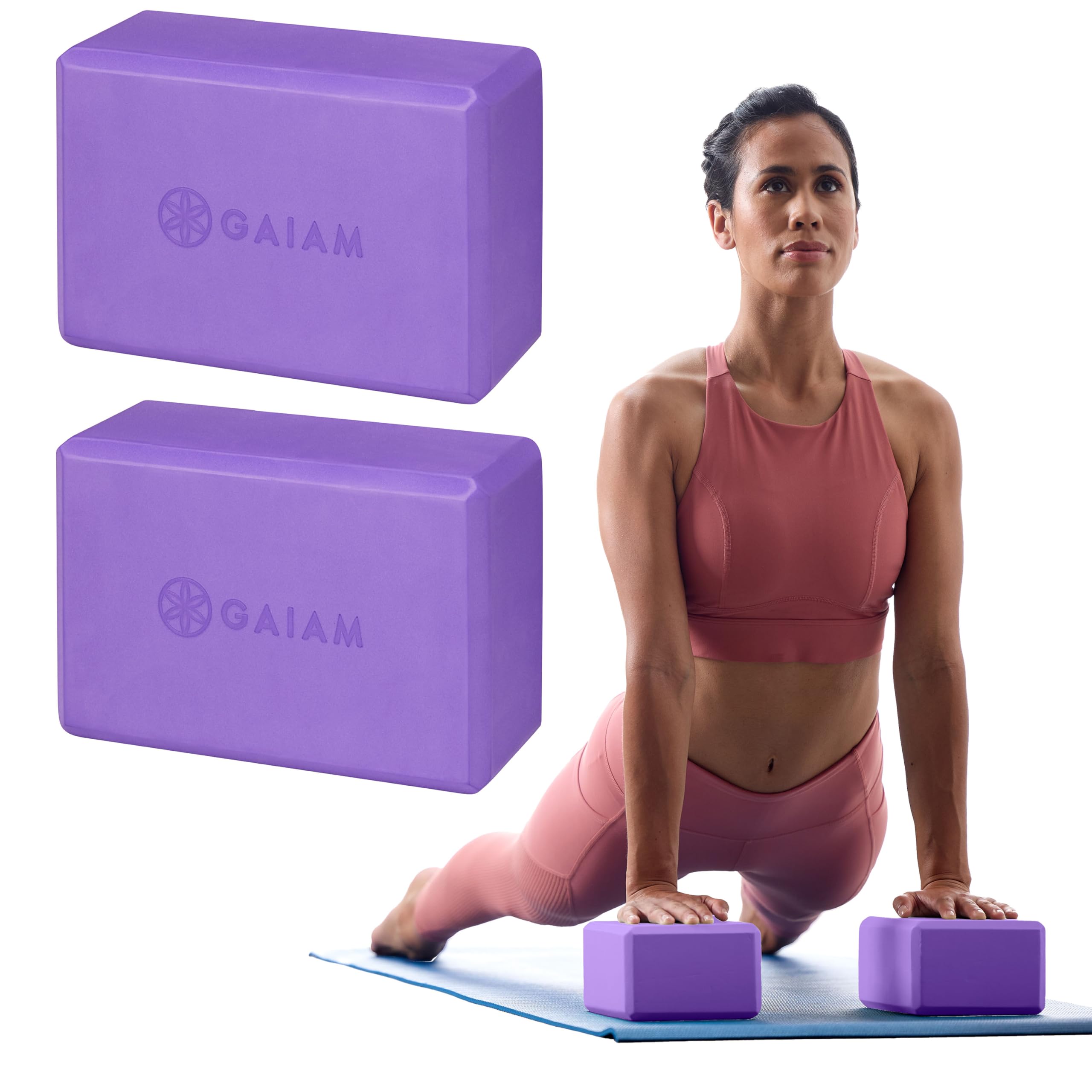 nhance stability, balance, and flexibility with the Gaiam Yoga Block & Strap Combo – durable, non-slip foam block and cotton strap help deepen stretches and safely modify poses for all skill levels.