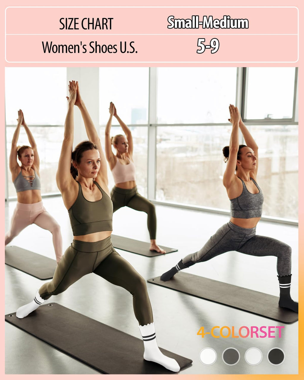 Stay safe, stable, and stylish with non-slip Pilates socks—breathable, cushioned, and perfect for yoga, barre, studio workouts, or home use. Comfort and grip in every step.