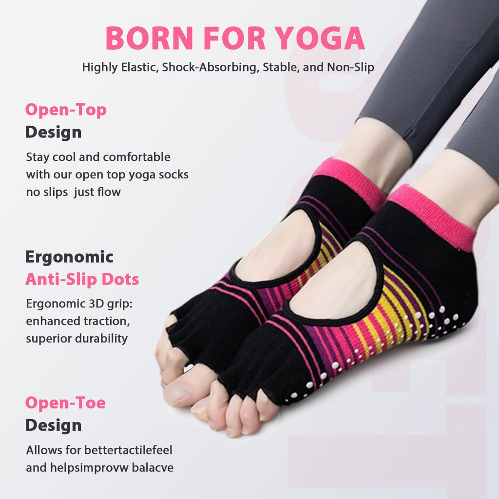 Train with confidence and comfort—these non-slip Pilates yoga socks deliver secure grip, breathable support, and stylish design for every workout, from barre to yoga and beyond.