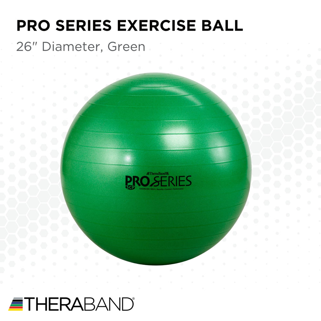 Boost balance, strengthen your core, and enhance flexibility with the THERABAND Pro Series Exercise Ball – anti-burst, professional-grade, versatile for yoga, Pilates, stability, and home or gym workouts.
