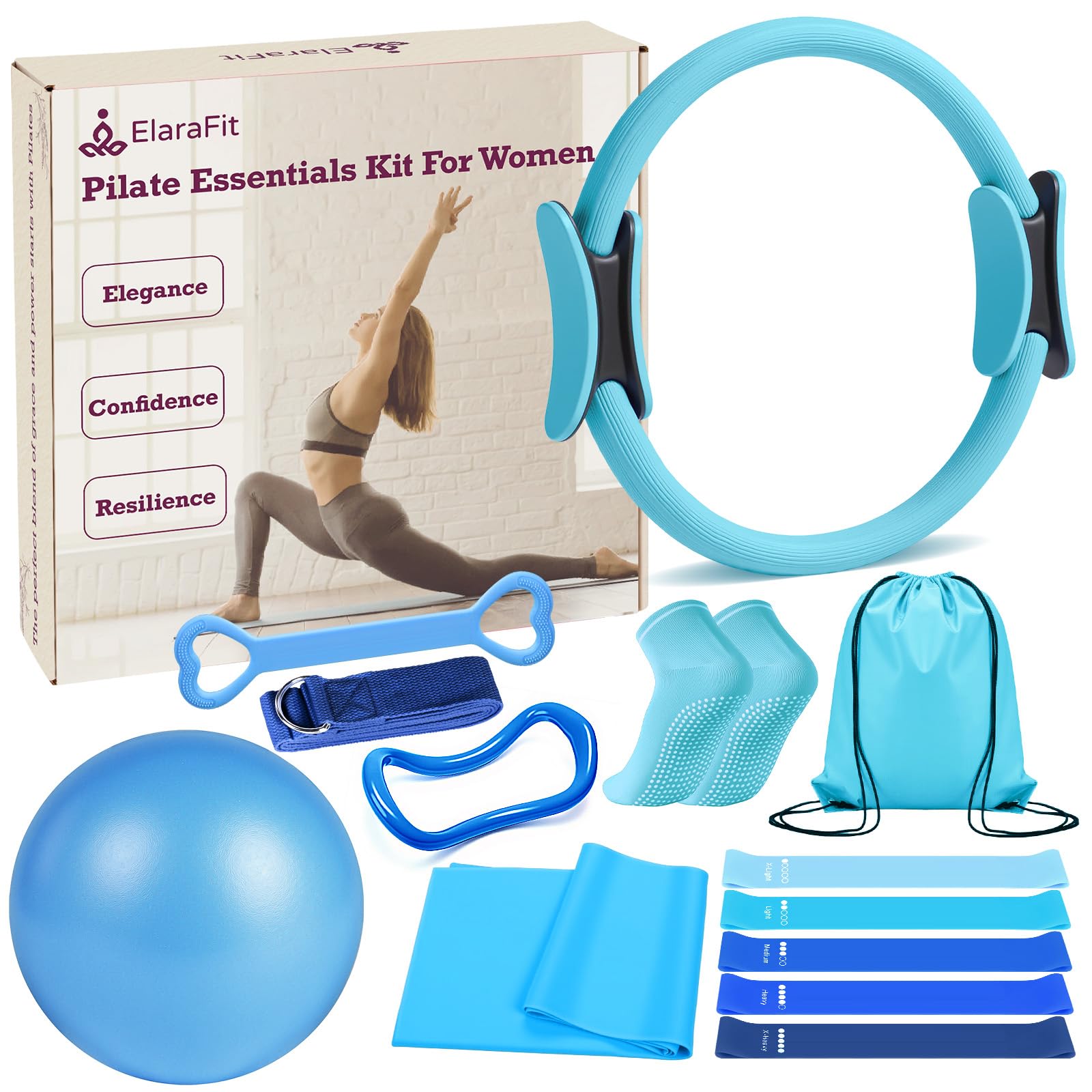 Achieve full-body toning, strength, and flexibility anywhere with the Home Pilates Kit—durable, all-in-one, non-slip, and portable, perfect for beginners and advanced Pilates enthusiasts alike.