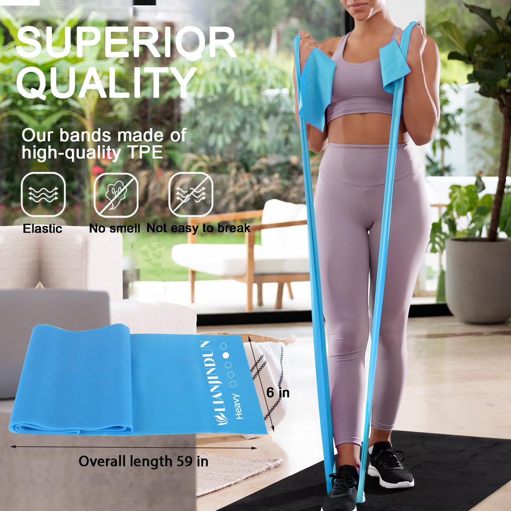 Build strength, tone muscles, and recover faster with 5 levels of professional resistance bands—durable, latex-free, portable, and perfect for home workouts, Pilates, yoga, or physical therapy.