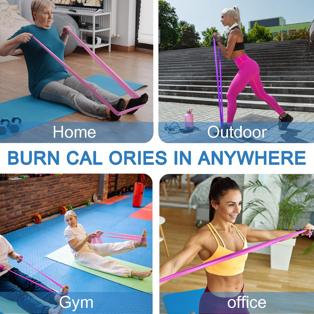 Build strength, tone muscles, and recover faster with 5 levels of professional resistance bands—durable, latex-free, portable, and perfect for home workouts, Pilates, yoga, or physical therapy.