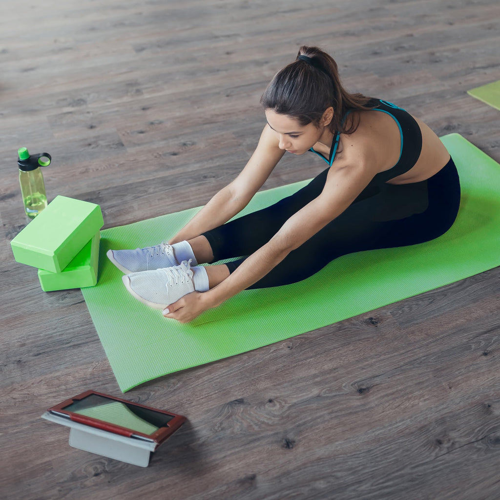 Master your yoga practice anywhere with the BalanceFrom 7-Piece Yoga Set – extra-thick mat, blocks, strap, towels, and knee pad for comfort, stability, and complete support at home or on-the-go.