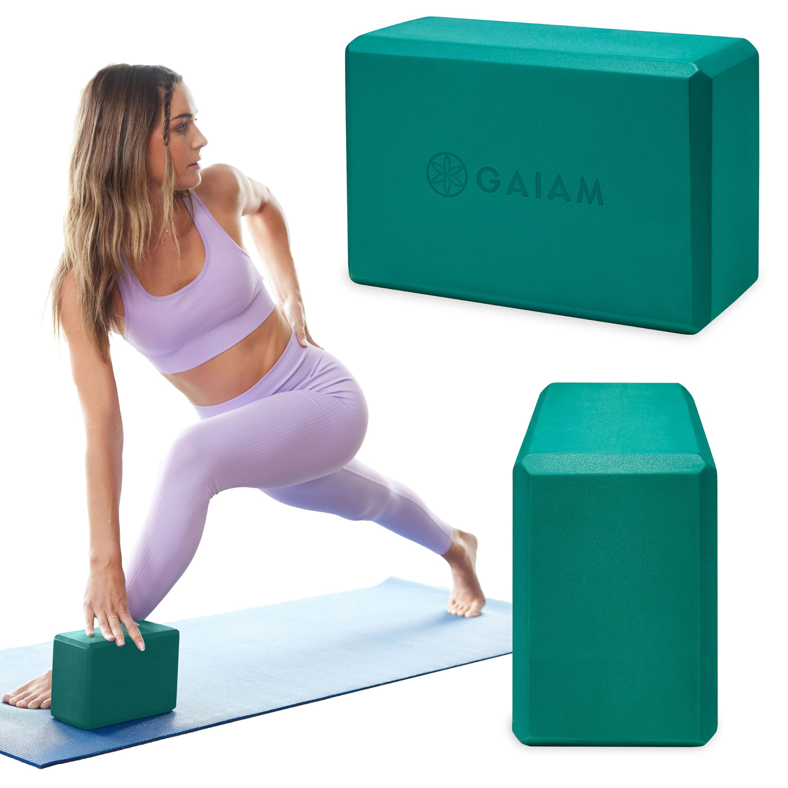 nhance stability, balance, and flexibility with the Gaiam Yoga Block & Strap Combo – durable, non-slip foam block and cotton strap help deepen stretches and safely modify poses for all skill levels.