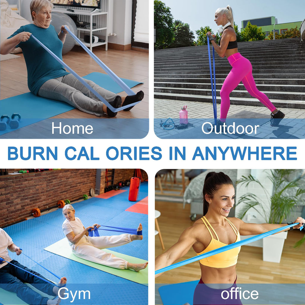 Build strength, tone muscles, and recover faster with 5 levels of professional resistance bands—durable, latex-free, portable, and perfect for home workouts, Pilates, yoga, or physical therapy.