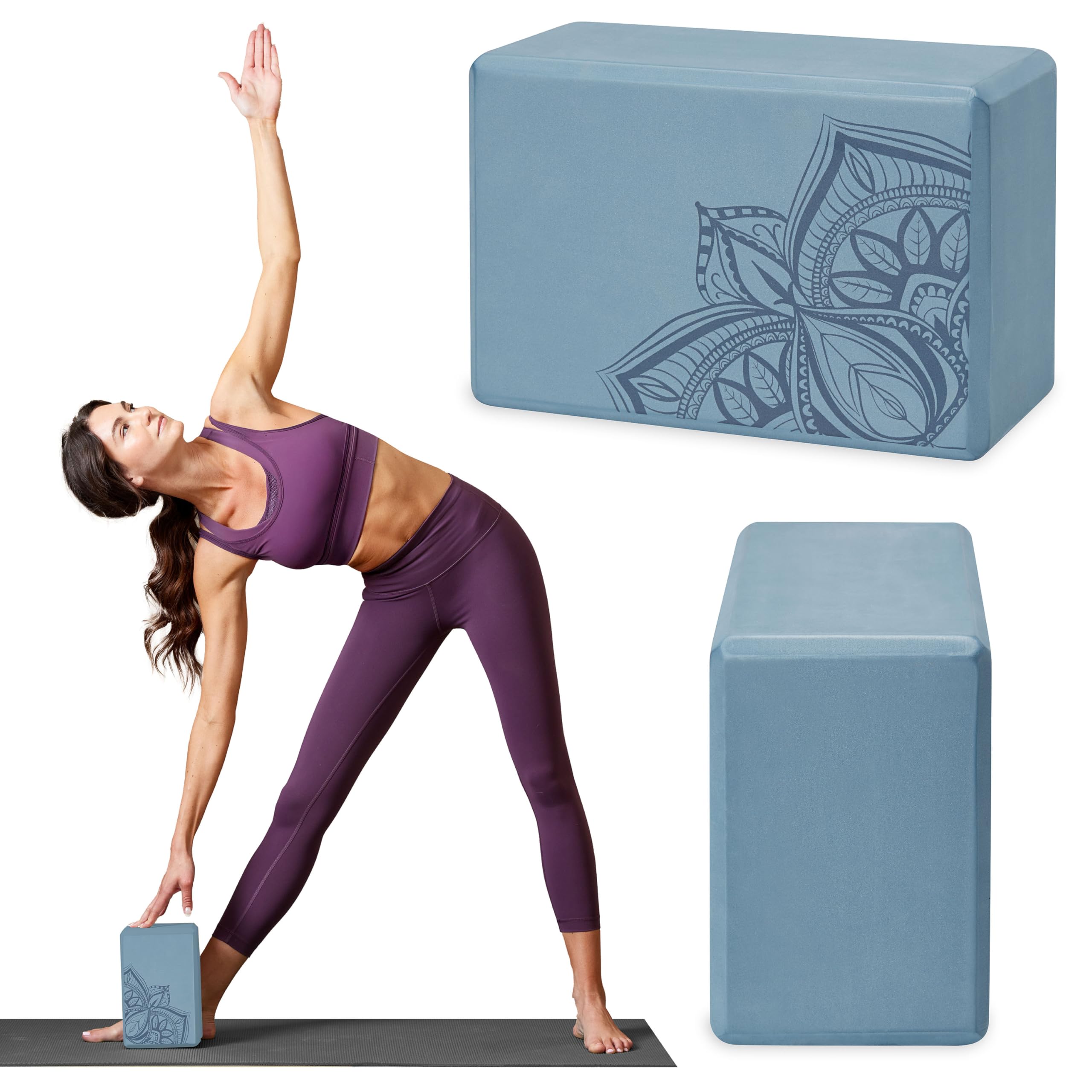 nhance stability, balance, and flexibility with the Gaiam Yoga Block & Strap Combo – durable, non-slip foam block and cotton strap help deepen stretches and safely modify poses for all skill levels.