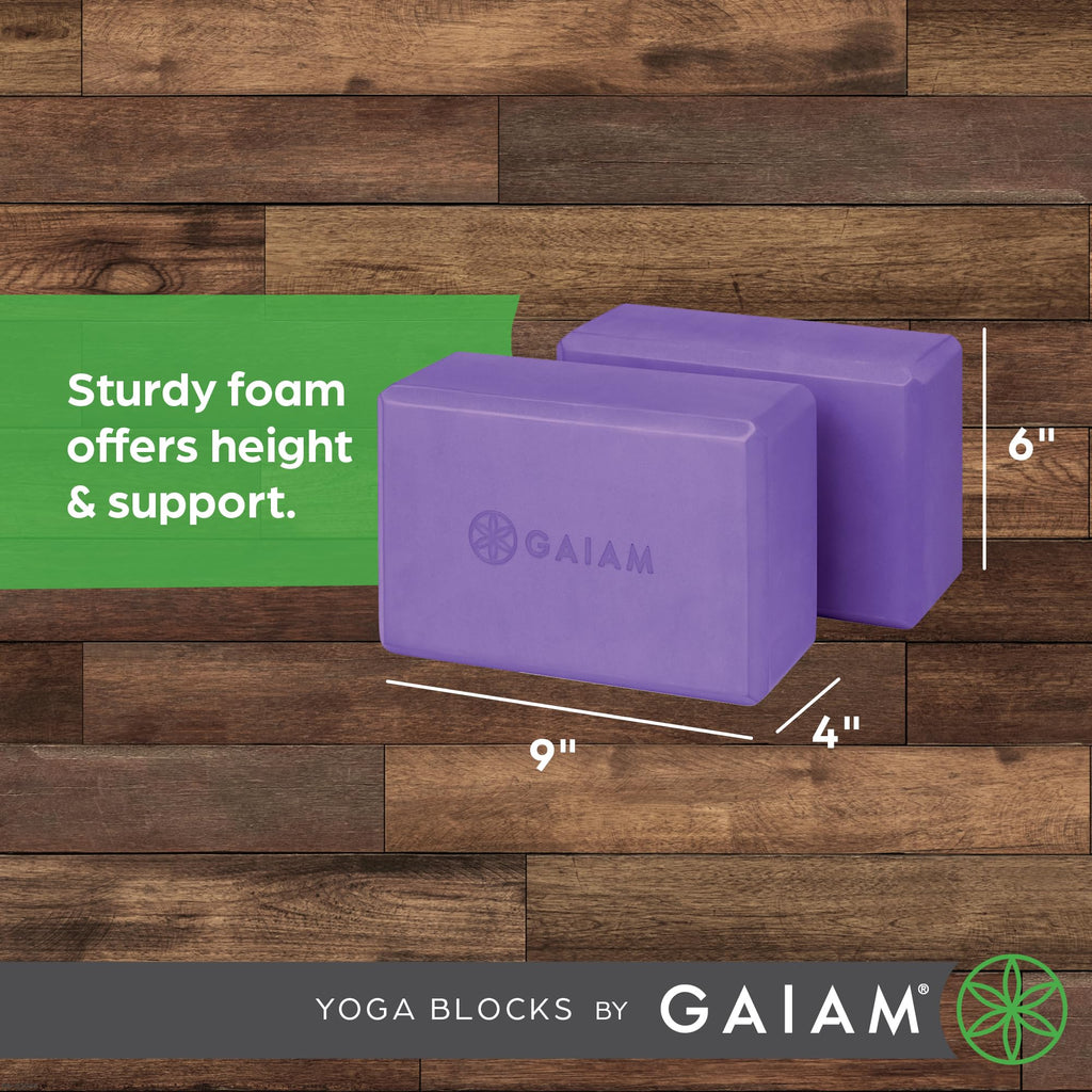 nhance stability, balance, and flexibility with the Gaiam Yoga Block & Strap Combo – durable, non-slip foam block and cotton strap help deepen stretches and safely modify poses for all skill levels.
