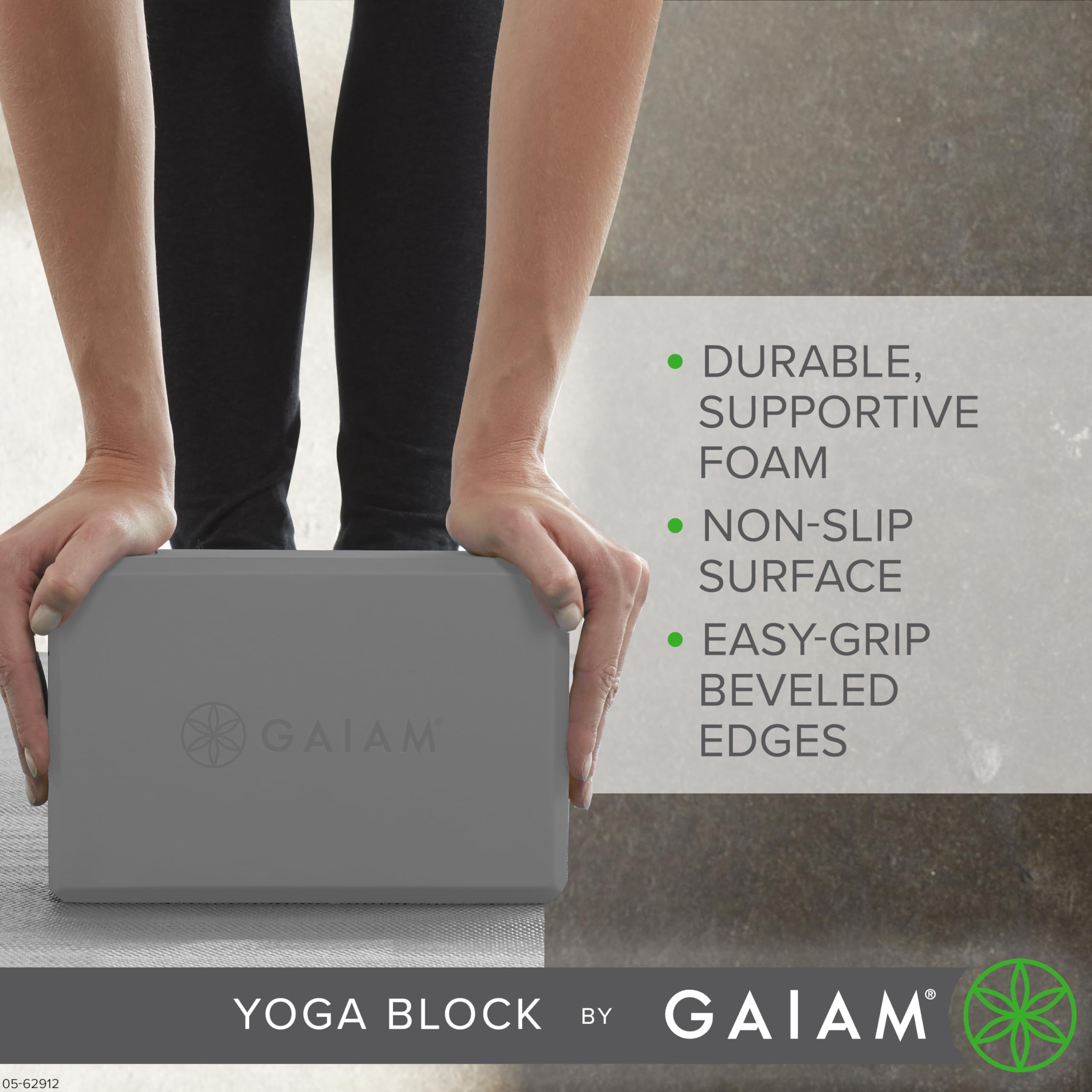 nhance stability, balance, and flexibility with the Gaiam Yoga Block & Strap Combo – durable, non-slip foam block and cotton strap help deepen stretches and safely modify poses for all skill levels.