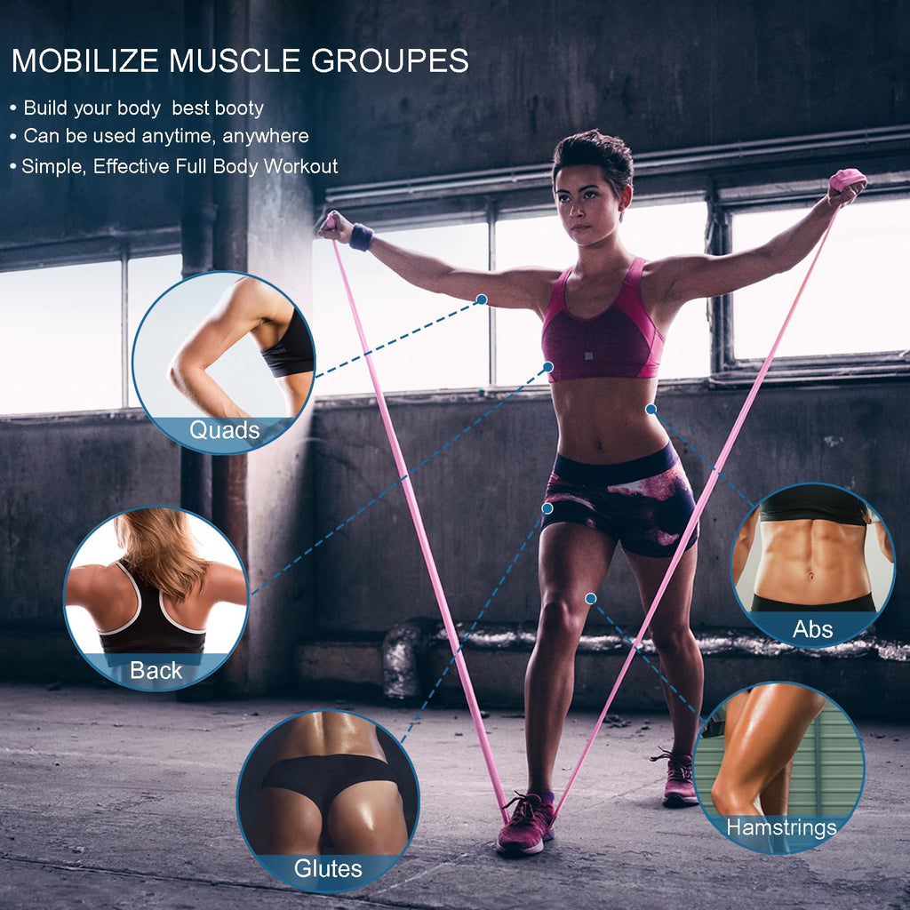 Build strength, tone muscles, and recover faster with 5 levels of professional resistance bands—durable, latex-free, portable, and perfect for home workouts, Pilates, yoga, or physical therapy.