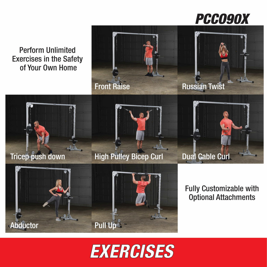 Transform your home gym into a professional training space with Body-Solid’s cable crossover and BFFT10B home gym—versatile, durable, and smooth, offering full-body strength training with endless exercise options.